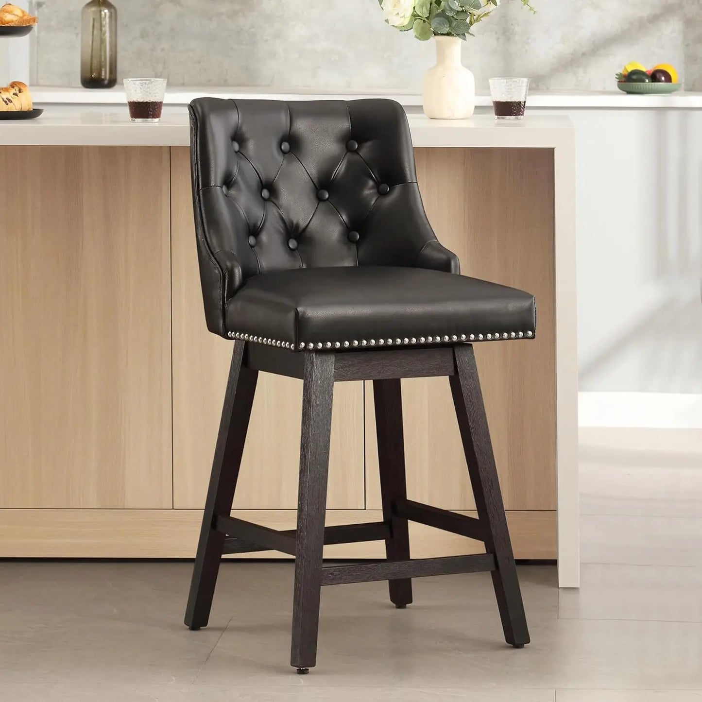 Modern Counter Height Swivel Bar Stools/Set of 4