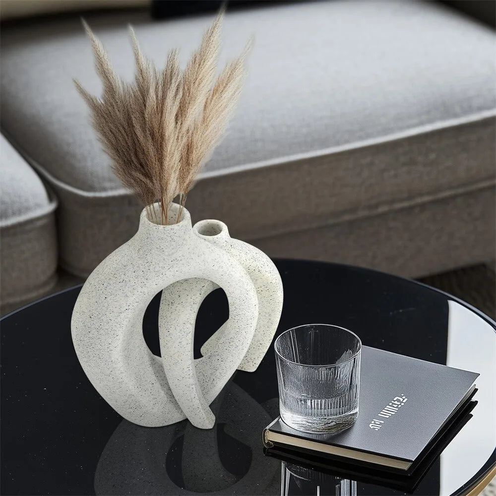 Modern Hollow Snuggle Vase~Set of 2