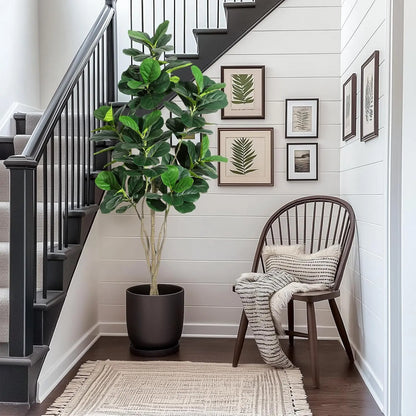 Tall Ecofriendly Faux Fiddle Leaf Fig Tree