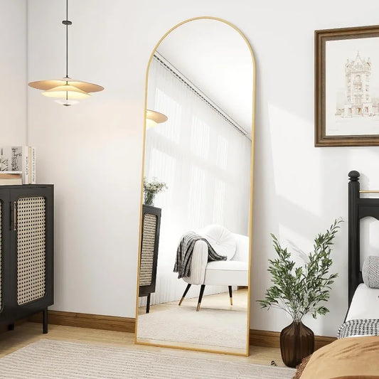 Arched-Top Full Size Freestanding Mirror