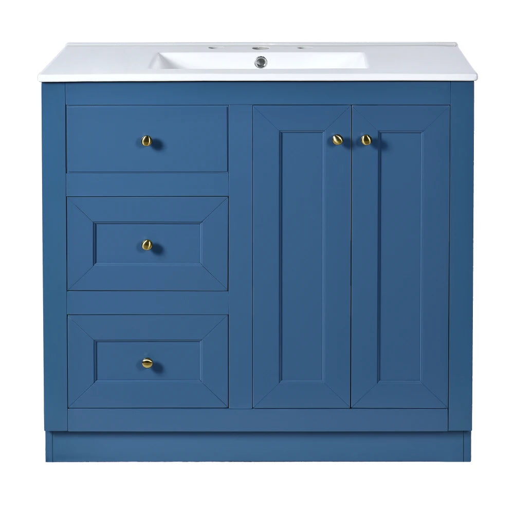36" Bathroom Vanity with Ceramic Sink