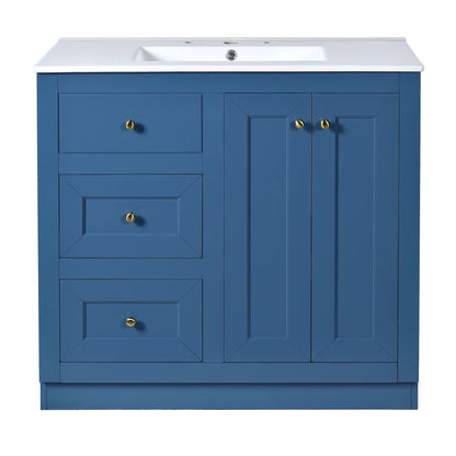 36" Bathroom Vanity with Ceramic Sink