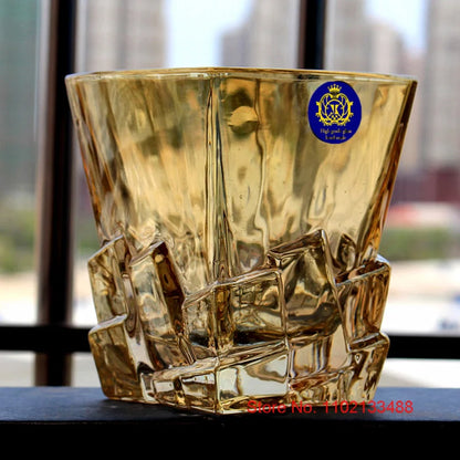 European Style Grotesque Golden Crystal Whisky Glasses