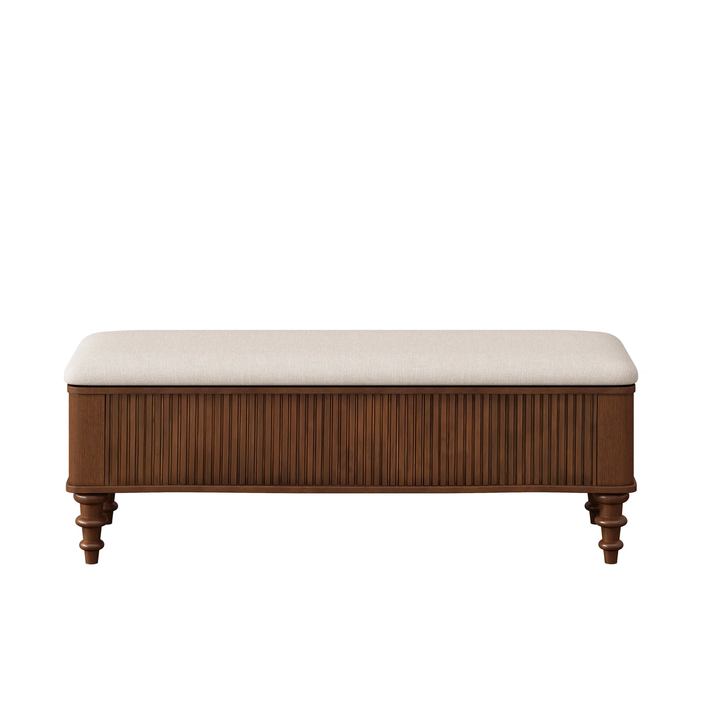 Stylish and functional 50.8” Linen Storage Ottoman Bench featuring a hidden compartment - perfect storage ottoman bench for modern interiors.