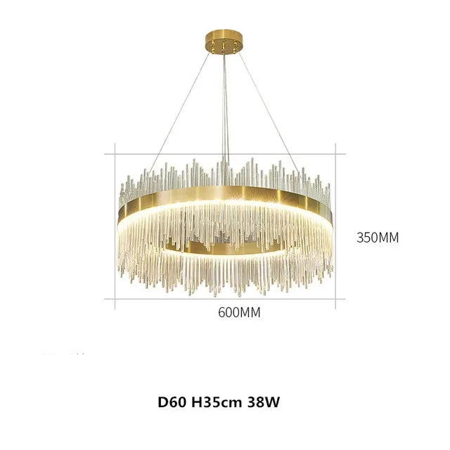 Modern LED Dimmable Crystal Chandelier