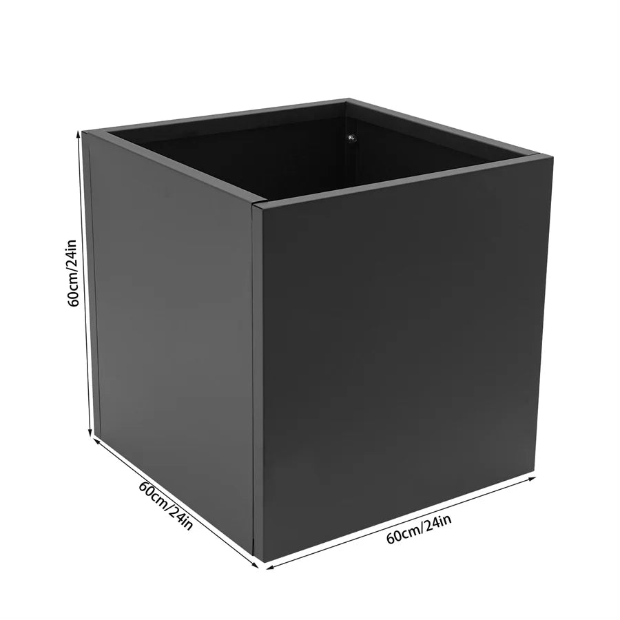 20in/24in Black Square Indoor/Outdoor Planting Box