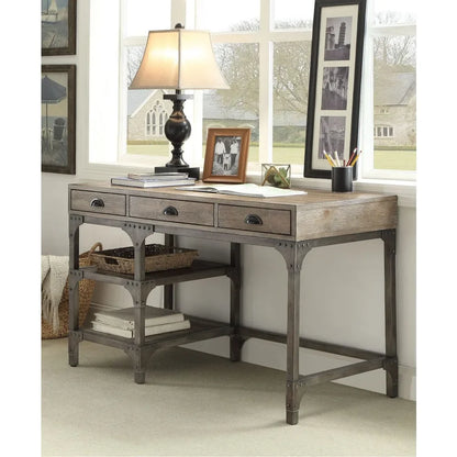 Contemporary 3-Drawer Writing/Commuter Desk w/Ample Storage
