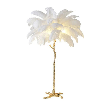 Modern Nordic Ostrich Feather Luxury Floor/Table LED Lamp 