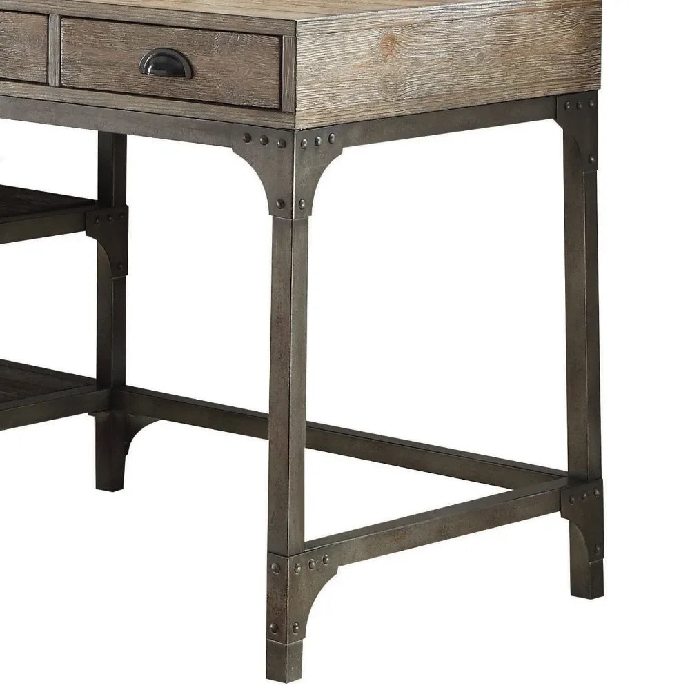 Contemporary 3-Drawer Writing/Commuter Desk w/Ample Storage