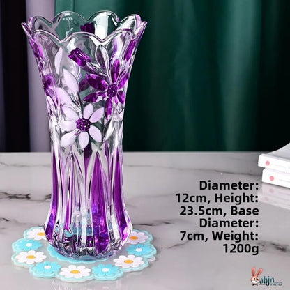 Minimalist Style Multi-Color Glass Flower Vase