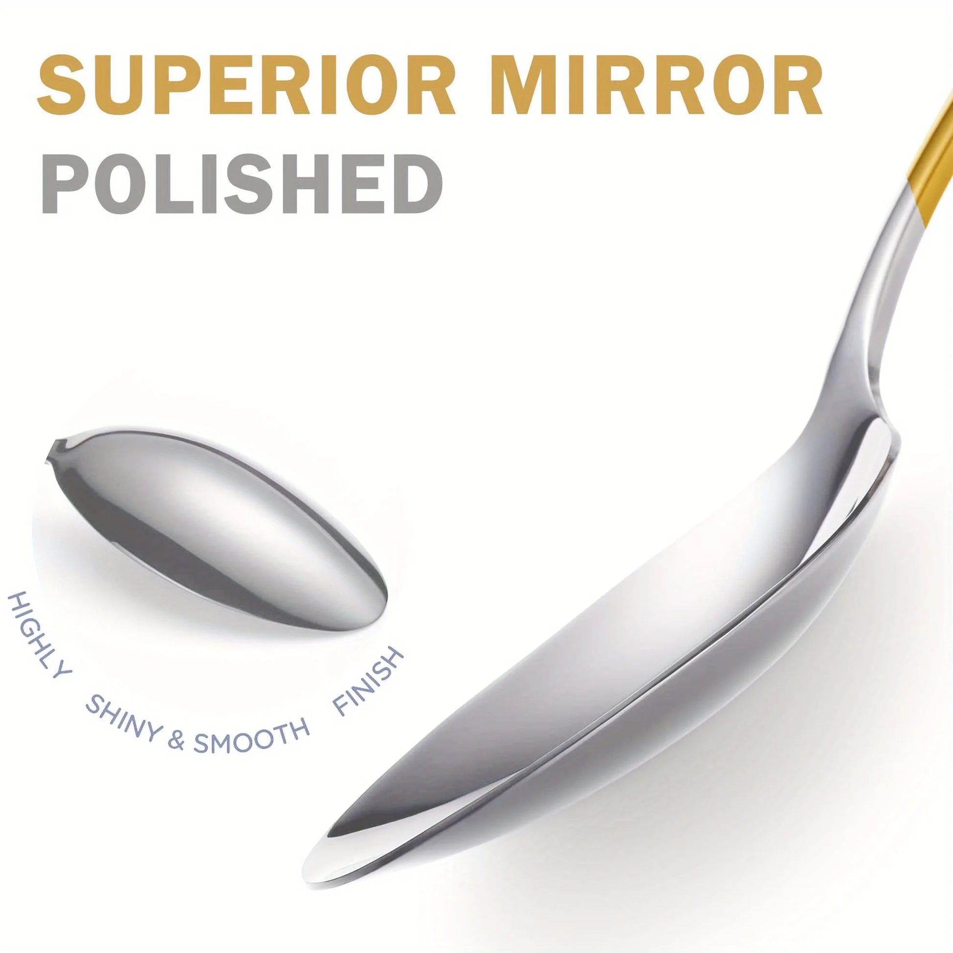 Close-up of the precision-textured handles of the Ferran stainless steel cutlery set, providing a non-slip grip.