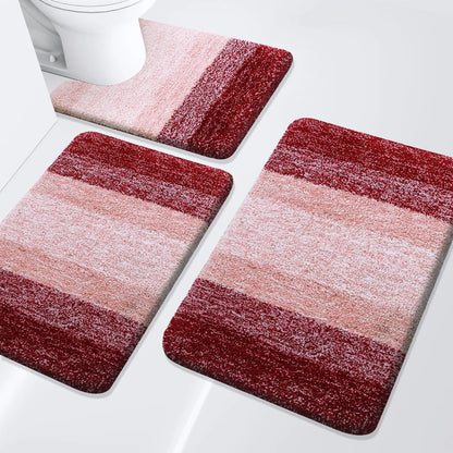 Extra Soft & Absorbent Bathroom Rugs~ 3 Piece Set