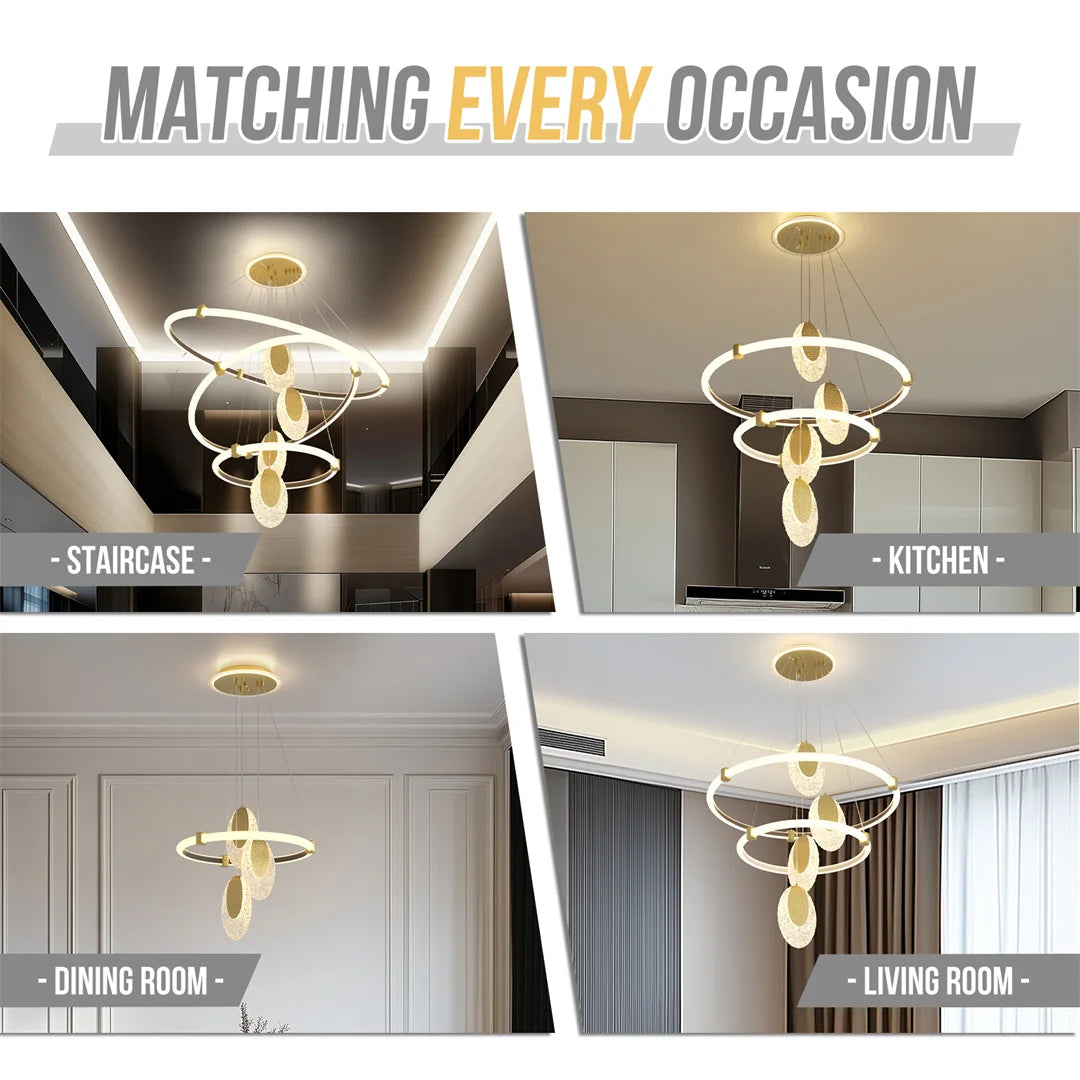 Art Deco LED Chandelier Pendant Lamp