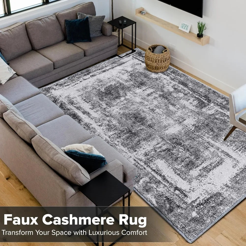 Versatile Bohemian Faux Cashmere Area Rug w/Vibrant Pattern(10' x 12')