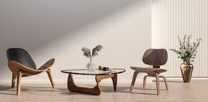 New Design Mid-century Style Triangle Glass Coffee Table