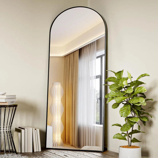 Modern 71" Tall Full Length Mirror w/Arched Top Design