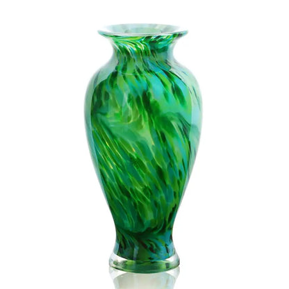 Classic 11.5" Mouth Blown Vertsatile Green Vase 