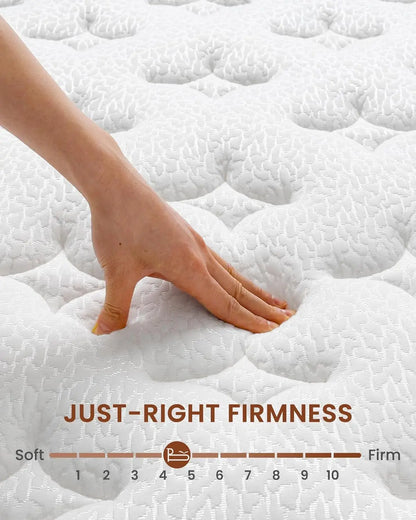 Person lounging on the BedStory Firm Hybrid Mattress, experiencing the comfort of the orthopedic hybrid mattress.