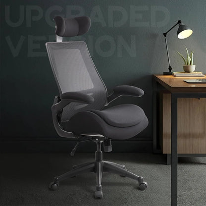 400lb High Back Ergonomic Office Chair with Lumbar Support shown in a modern workspace setting, emphasizing its high back design for comfort.