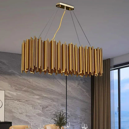 Modern Simple Gold Pendant LED Chandelier