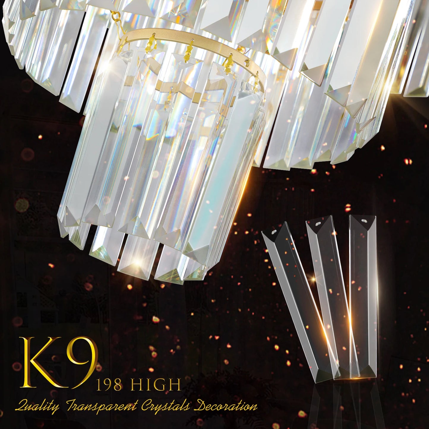 Modern & Luxurious Crystal Pendant Chandelier