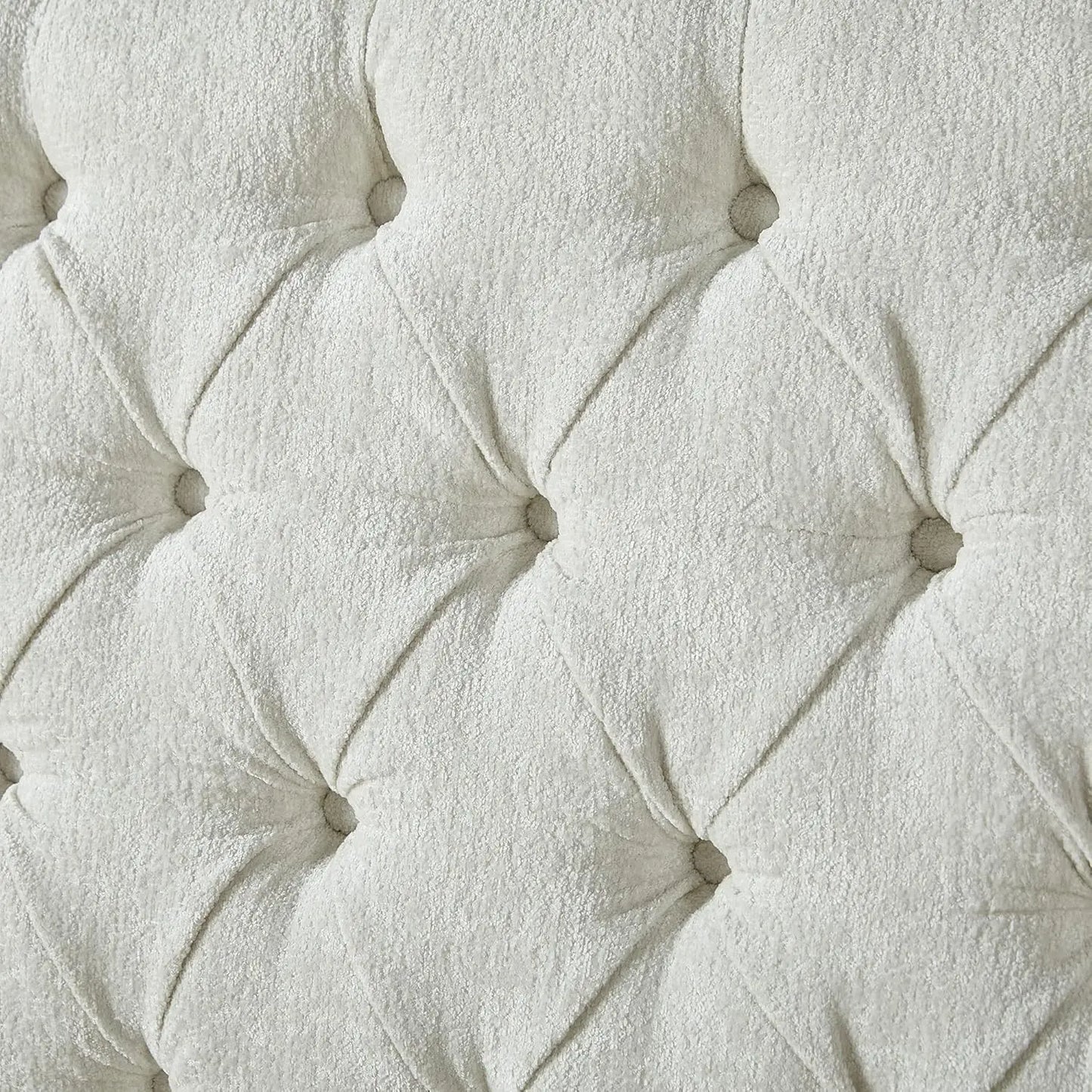 Chenille Upholstered Queen Size Platform Bed Frame