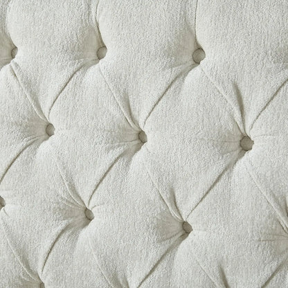 Chenille Upholstered Queen Size Platform Bed Frame
