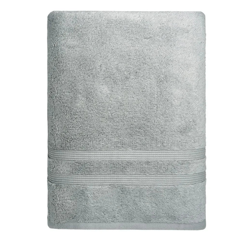 Soft Silver Quick Dry Cotton Bath Towel