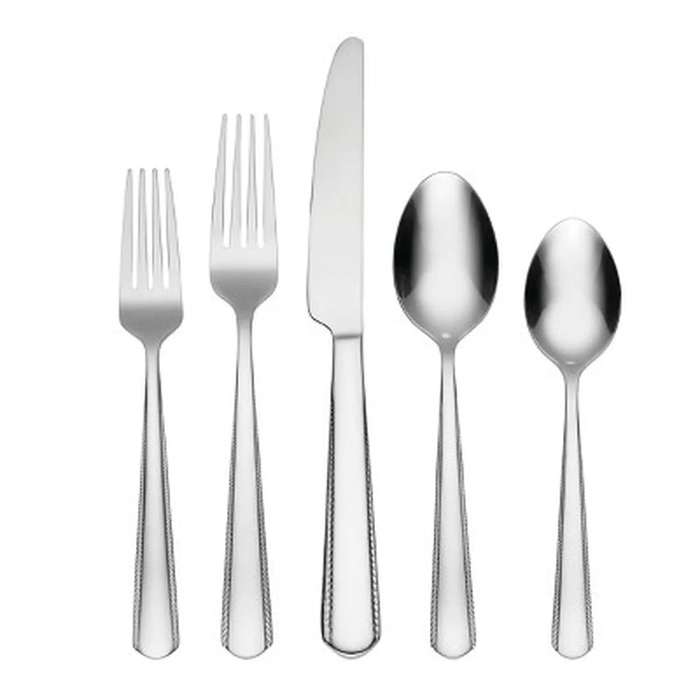 Stainless Steel 42-Piece Flatware Set w/a Mirror Finish