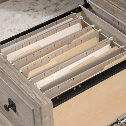 Executive Office Desk with Drawers, File Cabinet Storage & Keyboard Tray