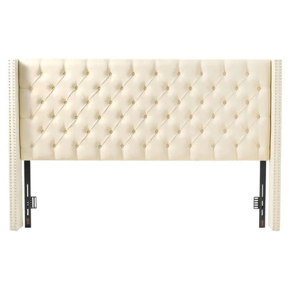 Elegant Diamond Tufted King Size Headboard