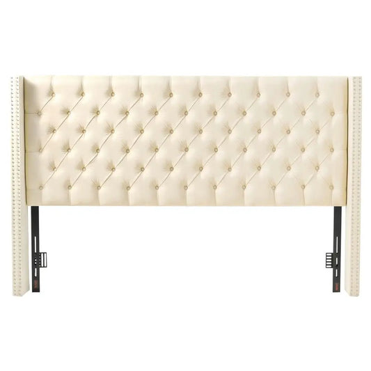 Elegant Diamond Tufted King Size Headboard