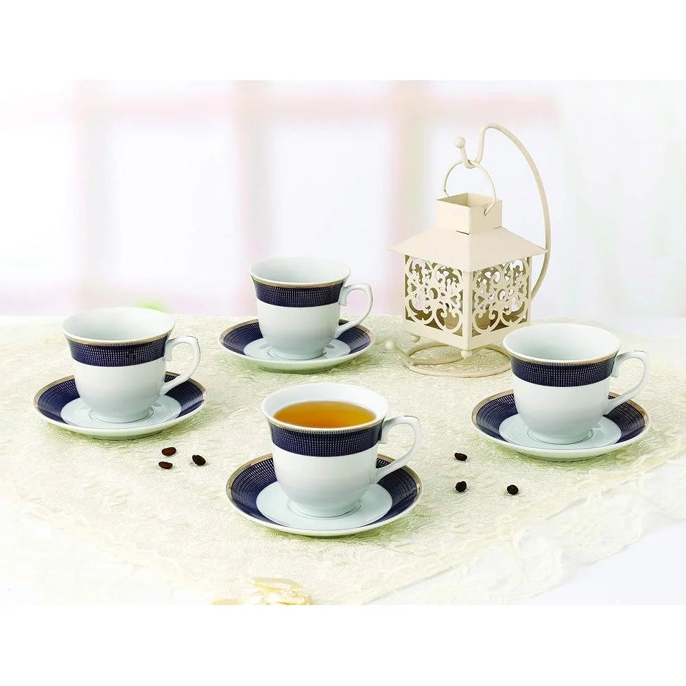 Porcelain Blue & White Tea Cups~Set of 4