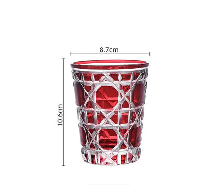 Hand-Carved 6-Piece Cut-Crystal Tumblers Set with dishwasher-friendly design, ideal for everyday use.
