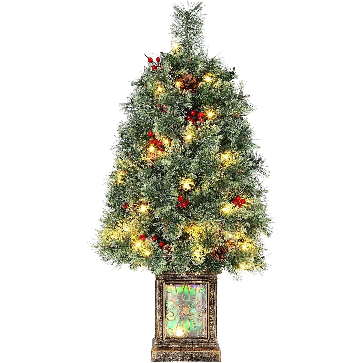 Mini 3ft Tabletop Pre-Lit Artificial Christmas Tree w/70 LED Lights