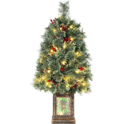 Mini 3ft Tabletop Pre-Lit Artificial Christmas Tree w/70 LED Lights