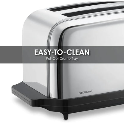 Commercial 4-Slice Extra Long Slot Pop-up Toaster   Light Duty Pop-Up Toaster, 120V, 5-15 Phase Plug