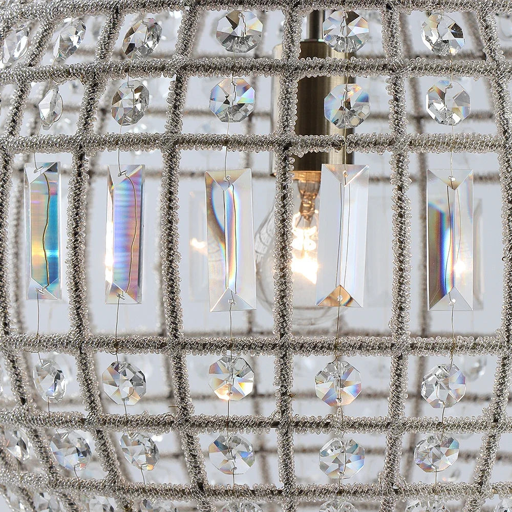 Luxurious Vintage Royal Empire Ball Crystal Chandelier - Vintage crystal chandelier casting shimmering reflections in a stylish room.