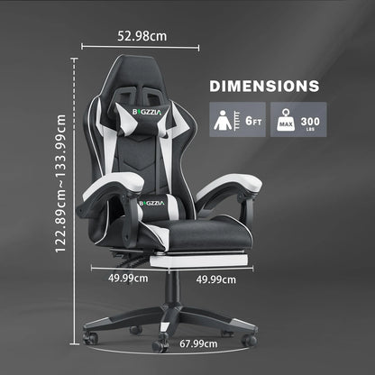Ergonomic Design Tall Gaming Chair w/Footrest