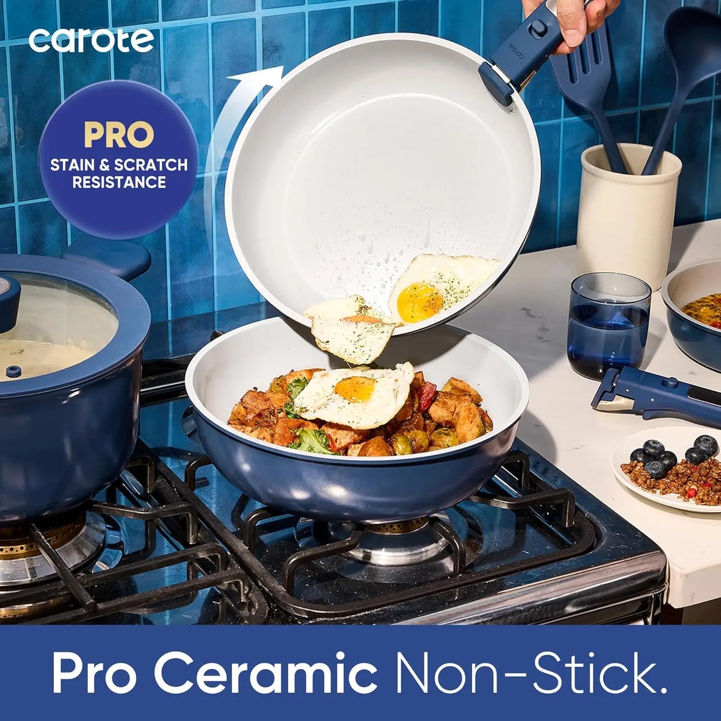 Ultra Durable 25-Piece Ceramic Non-Stick Cookware Set