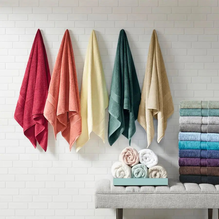 Modern 8-Piece Natural Ultra-soft 100% Cotton Towel Set