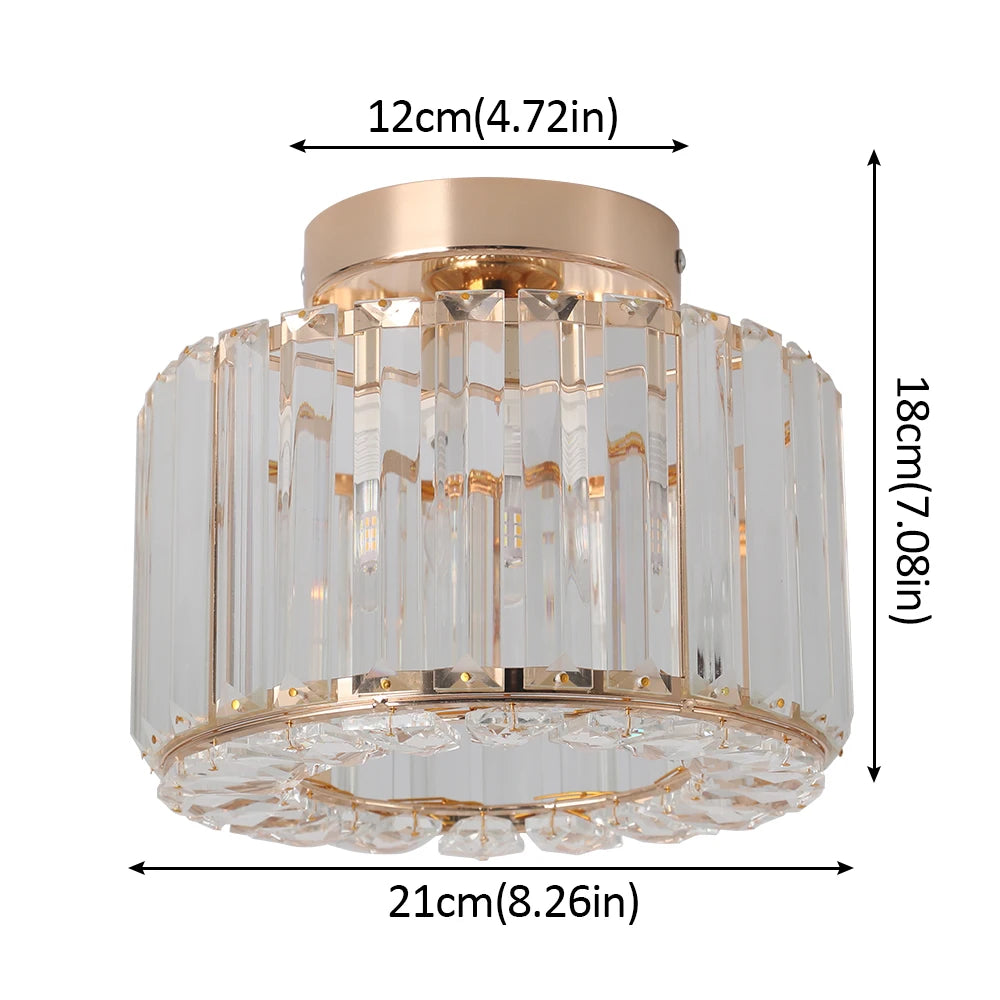 Chic modern LED crystal pendant light against an elegant backdrop, enhancing interior design.