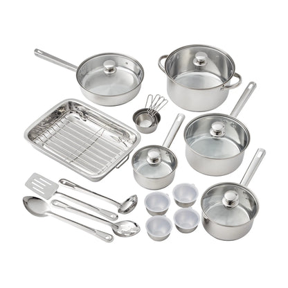 Essential 24-Piece Stainless Steel Cookware set