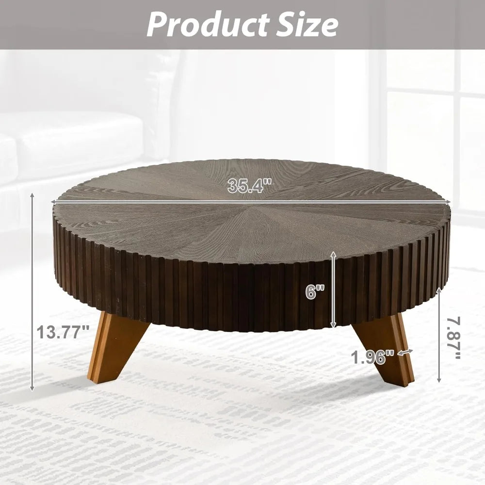 Modern Pedestal Design Round Accent CenterTable