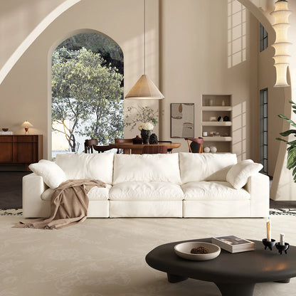 Modern U-shaped Convertible Sofa w/Ottoman