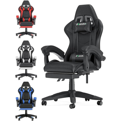 Ergonomic Design Tall Gaming Chair w/Footrest