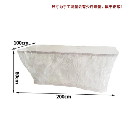 Luxury High-End Luminous Crystal Glacier Island Table