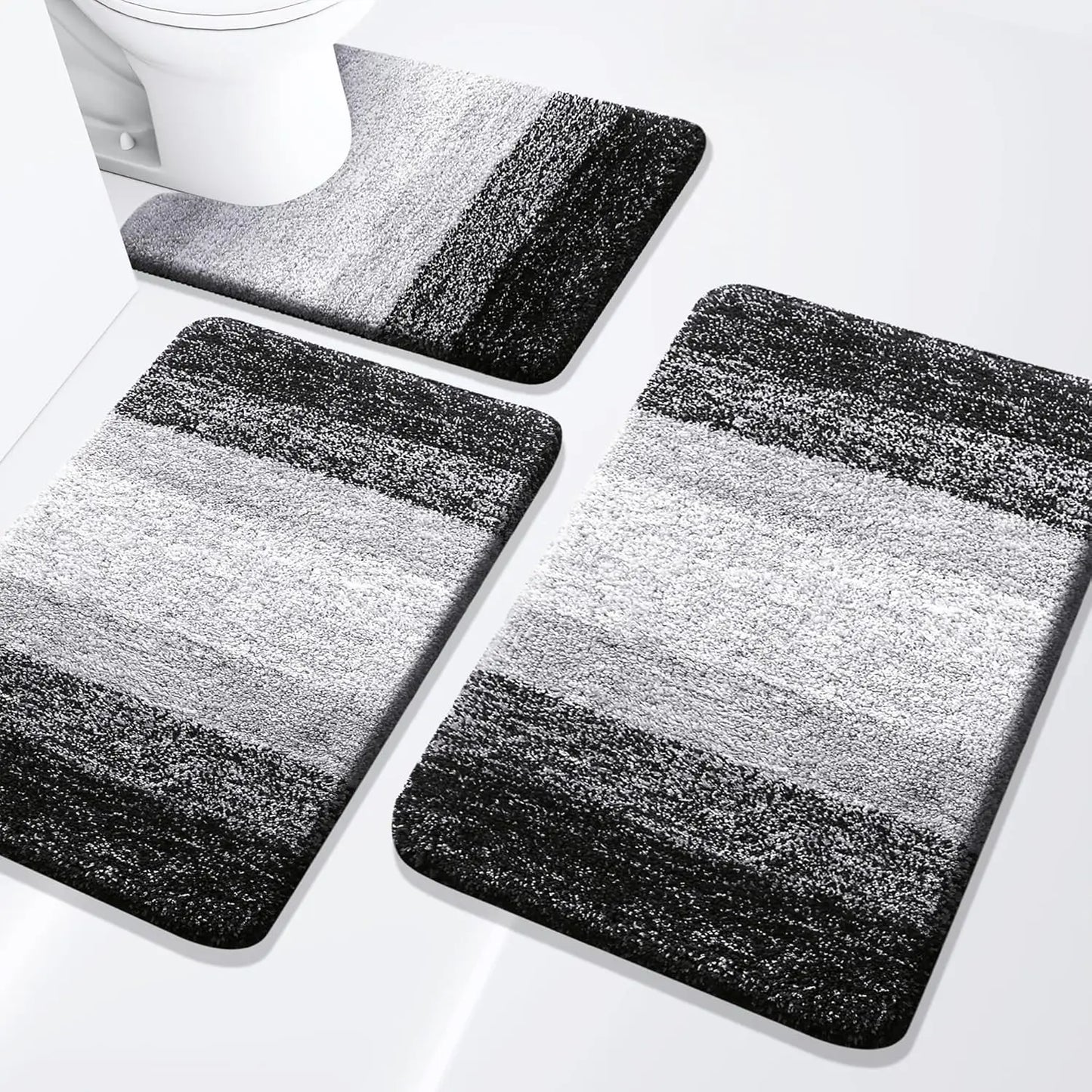 Extra Soft & Absorbent Bathroom Rugs~ 3 Piece Set