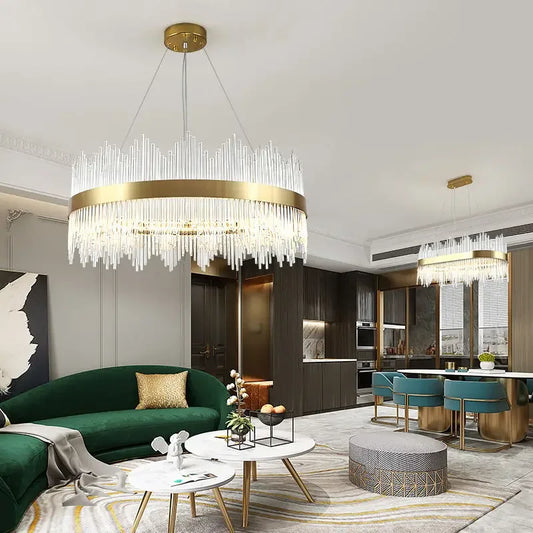 Modern LED Dimmable Crystal Chandelier
