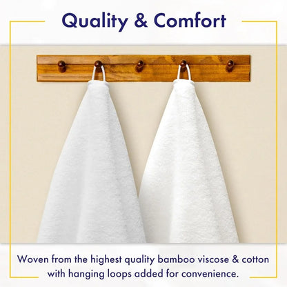 Ultra Plush Bamboo Viscose Bath Towels ~ 6 Piece Set